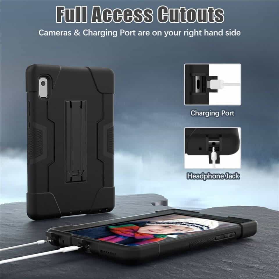 Lenovo Tab M9 9.0 inch 2023 TB-310FU Hybrid Fancy Shockproof Heavy Duty Kickstand Case Cover Lenovo Tab M9 9.0 inch 2023 TB-310FU Hybrid Fancy Shockproof Heavy Duty Kickstand Case Cover